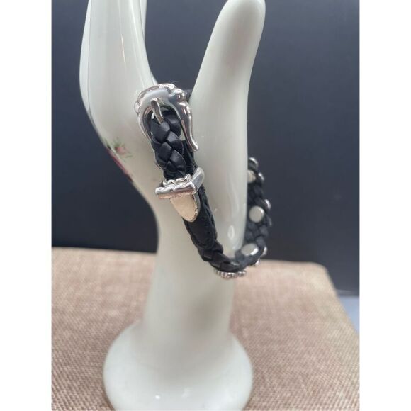 Brighton BANDITS Roped Heart Braid Bandit Bracelet STYLE 07475A Black - Picture 5 of 15